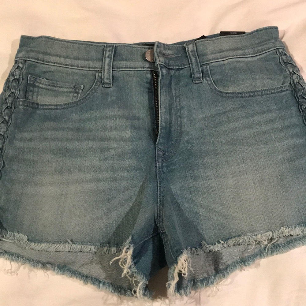 Women’s express high rise braided jean shorts